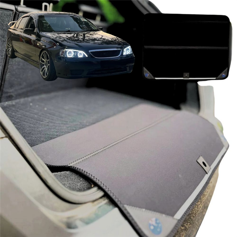 Rear Cargo Boot Bumper Protector for Ford Falcon 2002 - 2008 (BA BF) - Standard (72 x 55) - Black