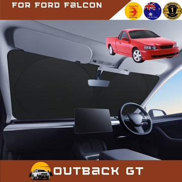 Front Windscreen Sun Shade for Ford Falcon 2002 - 2008 Ute Single Cab (BA BF) - Standard 150 x 85 cm - Black