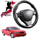 Black Samurai Segmented Steering Wheel Cover for Ford Falcon 2002 - 2008 Ute Single Cab (BA BF)-1