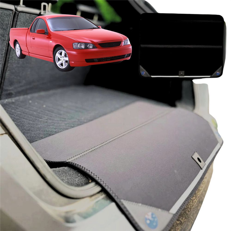 Rear Cargo Boot Bumper Protector for Ford Falcon 2002 - 2008 Ute Single Cab (BA BF) - Standard (72 x 55) - Black