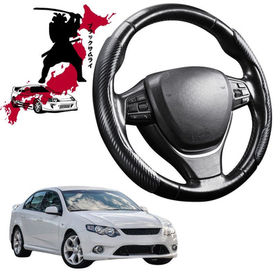 Black Samurai Segmented Steering Wheel Cover for Ford Falcon 2008 - 2014 (FG, fit for FPV models)