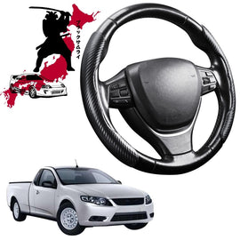 Black Samurai Segmented Steering Wheel Cover for Ford Falcon 2008 - 2016 Ute Single Cab (FG, fit for FPV models)