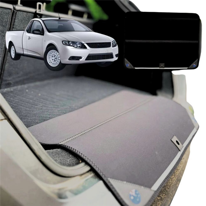 Rear Cargo Boot Bumper Protector for Ford Falcon 2008 - 2016 Ute Single Cab (FG, fit FPV models) - Standard (72 x 55) - Black