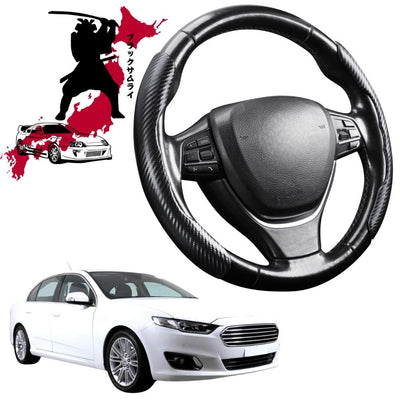 Black Samurai Segmented Steering Wheel Cover for Ford Falcon 2014 - 2016 (FGX)