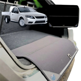 Rear Cargo Boot Bumper Protector for Ford Falcon Ute 2008 - 2016 (Single Cab, FG) - Standard (72 x 55) - Black
