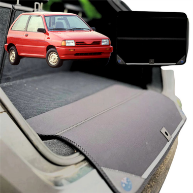 Rear Cargo Boot Bumper Protector for Ford Festiva 1993 - 2000 (WB-WD) - Standard (72 x 55) - Black