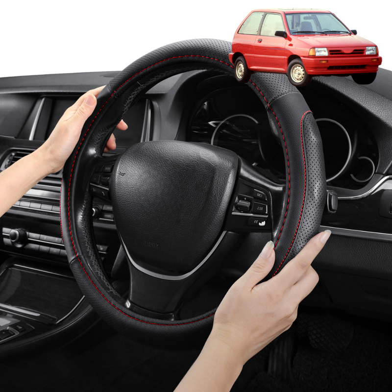 Steering Wheel Cover Pro Extra Layer for Ford Festiva 1993-2000 (WB-WD) - Breathable & Anti-Slip - Circle 38 cm