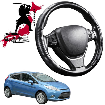 Black Samurai Segmented Steering Wheel Cover for Ford Fiesta 2008 - 2018 (WT WZ)