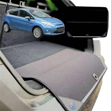 Rear Cargo Boot Bumper Protector for Ford Fiesta 2008 - 2018 (WT WZ) - Standard (72 x 55) - Black