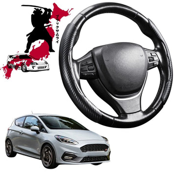 Black Samurai Segmented Steering Wheel Cover for Ford Fiesta ST 2018 - Current (WG ST)