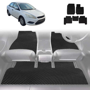 6D Diamond Car Floor Mats for Ford Focus 2005 - 2010 LS - Custom-Fit Carpet Liner