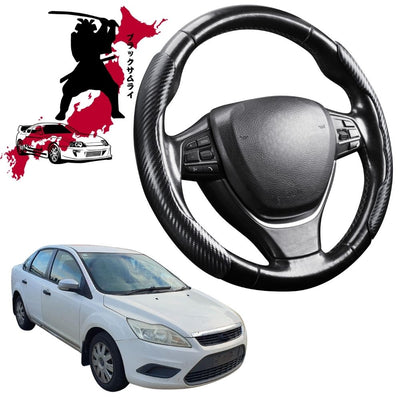 Black Samurai Segmented Steering Wheel Cover for Ford Focus 2005 - 2010 LS