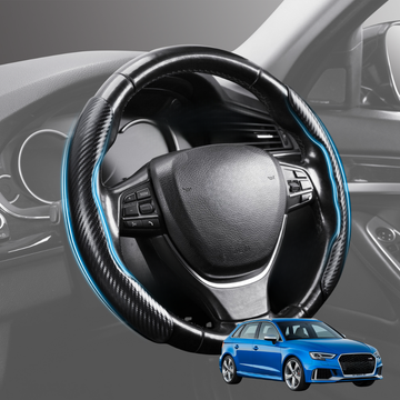 Segmented Steering Wheel Cover for Audi A3 S3 RS3 2013 - 2020 - Universal Size