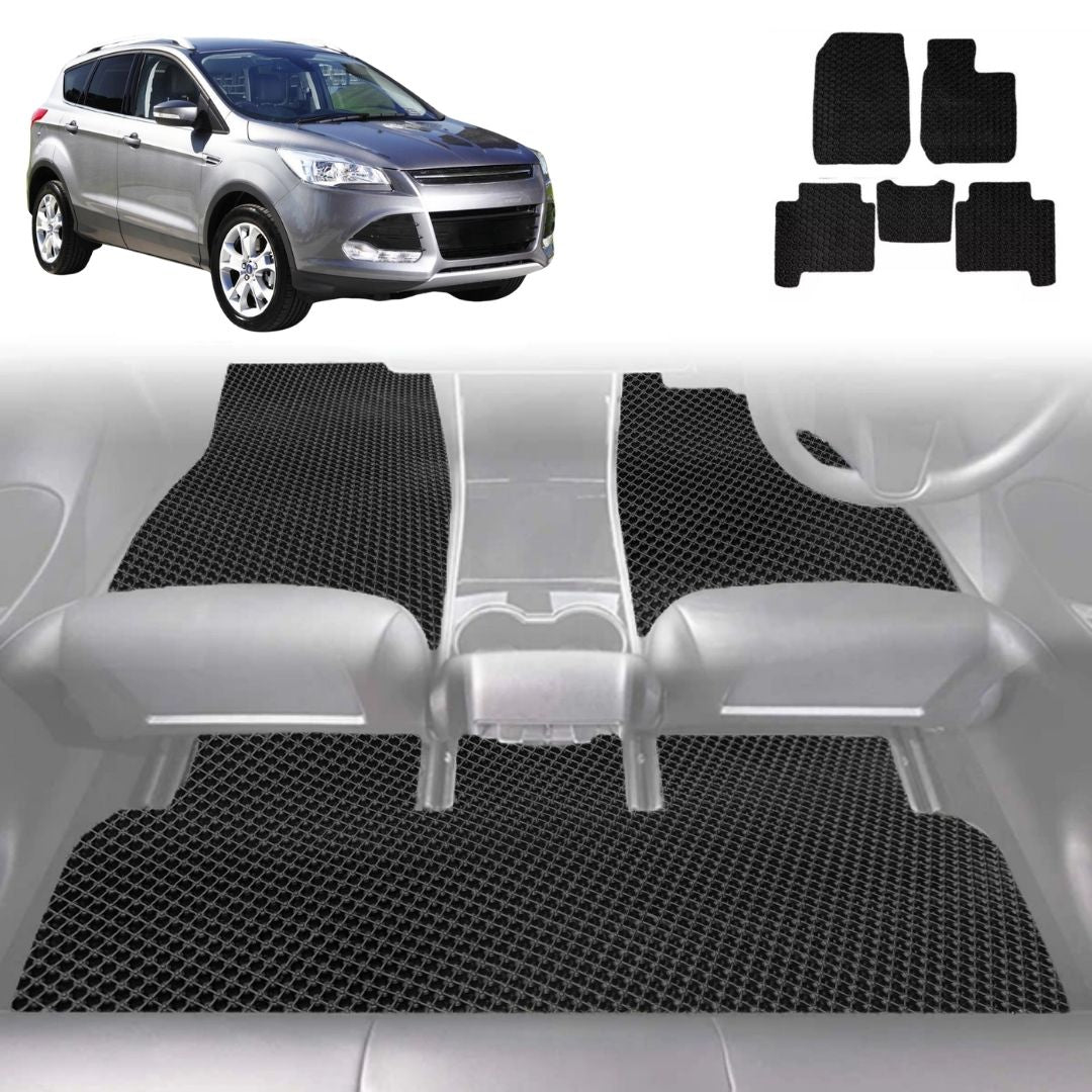 6D Diamond Car Floor Mats for Ford Kuga TF 2012 - 2016 TE - Custom-Fit Carpet Liner