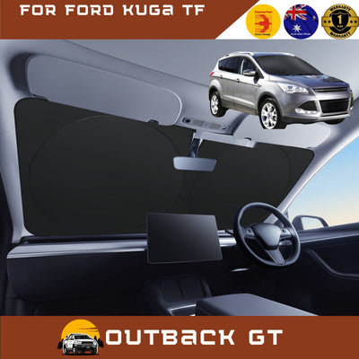 Front Windscreen Sun Shade for Ford Kuga TF 2012 - 2016 TE - Standard 150 x 85 cm - Black