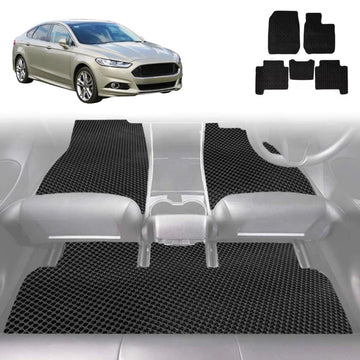 6D Diamond Car Floor Mats for Ford Mondeo 2015 - 2019 (MD/MK5) - Custom-Fit Carpet Liner