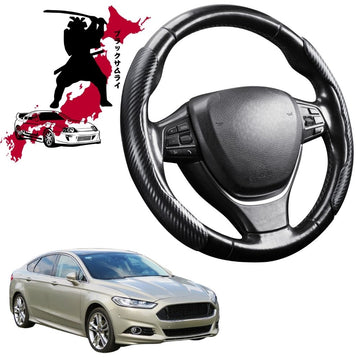 Black Samurai Segmented Steering Wheel Cover for Ford Mondeo 2015 - 2019 (MD/MK5)