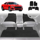 6D Diamond Car Floor Mats for Ford Mustang 2015 - 2024 (S550) - Custom-Fit Carpet Liner-1