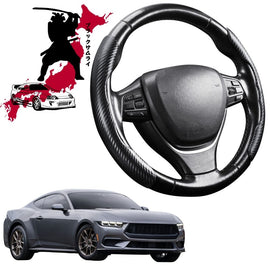 Black Samurai Segmented Steering Wheel Cover for Ford Mustang 2024 - Current (S650)