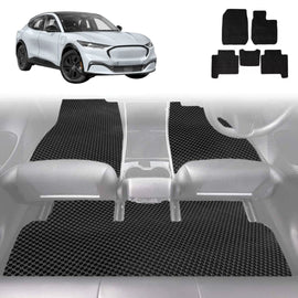 6D Diamond Car Floor Mats for Ford Mustang Mach-E 2021 - Current - Custom-Fit Carpet Liner