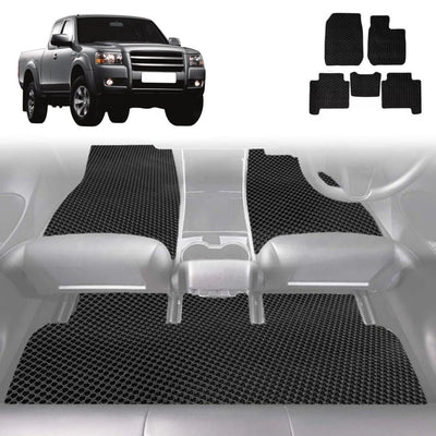 6D Diamond Car Floor Mats for Ford Ranger 2006 - 2011 (PJ/PK) - Custom-Fit Carpet Liner