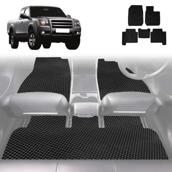 6D Diamond Car Floor Mats for Ford Ranger 2006 - 2011 (PJ/PK) - Custom-Fit Carpet Liner