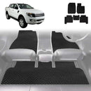 6D Diamond Car Floor Mats for Ford Ranger 2012 - 2015 (PX Dual Cab Ute) - Custom-Fit Carpet Liner-1
