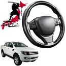 Black Samurai Segmented Steering Wheel Cover for Ford Ranger 2012 - 2015 (PX Dual Cab Ute)-1