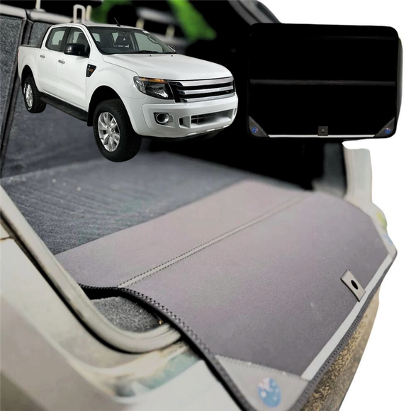 Rear Cargo Boot Bumper Protector for Ford Ranger 2012 - 2015 (PX Dual Cab Ute) - Standard (72 x 55) - Black