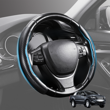 Segmented Steering Wheel Cover for Ford Ranger 2015 - 2018 (PX2 Dual Cab Ute) - Universal Size