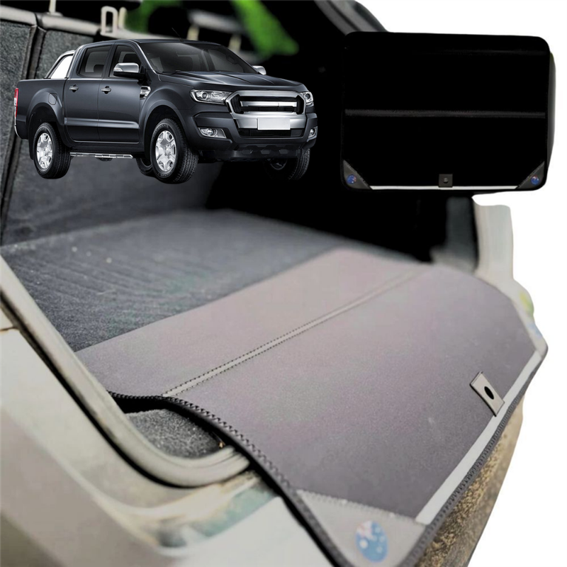 Rear Cargo Boot Bumper Protector for Ford Ranger 2015 - 2018 (PX2 Dual Cab Ute) - Standard (72 x 55) - Black