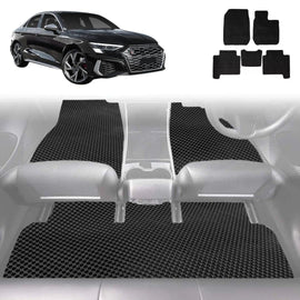 6D Diamond Car Floor Mats for Audi A3 S3 RS3 2013 - 2021 8V - Custom-Fit Carpet Liner