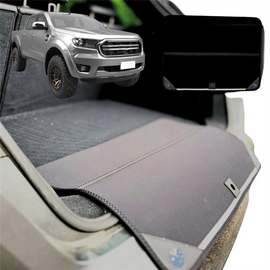 Rear Cargo Boot Bumper Protector for Ford Ranger 2018 - 2022 (PX3 Dual Cab Ute) - Standard (72 x 55) - Black