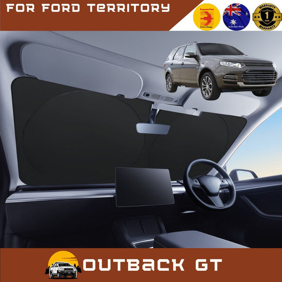 Front Windscreen Sun Shade for Ford Territory 2011 - 2016 SZ - Standard 150 x 85 cm - Black