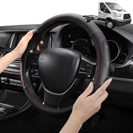 Steering Wheel Cover Pro Extra Layer for Ford Transit Cab 2014 - Current VO - Breathable & Anti-Slip - Circle 38 cm