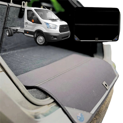 Rear Cargo Boot Bumper Protector for Ford Transit Cab 2014 - Current VO - XL (98 x 55) - Black
