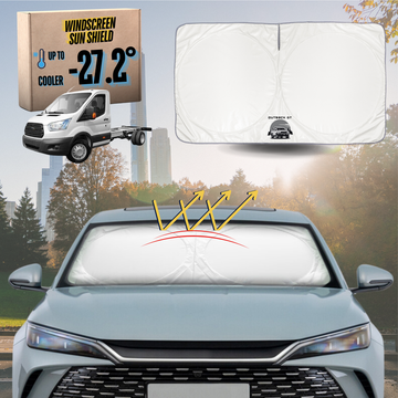 Front Windscreen Sun Shade for Ford Transit Cab 2014 - Current VO - XL 160 x 100 cm