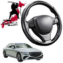 Black Samurai Segmented Steering Wheel Cover for Genesis G80 2017 - 2021 (DH)-1