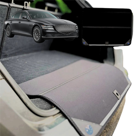 Rear Cargo Boot Bumper Protector for Genesis G80 Electrified 2021 - Current - Standard (72 x 55) - Black