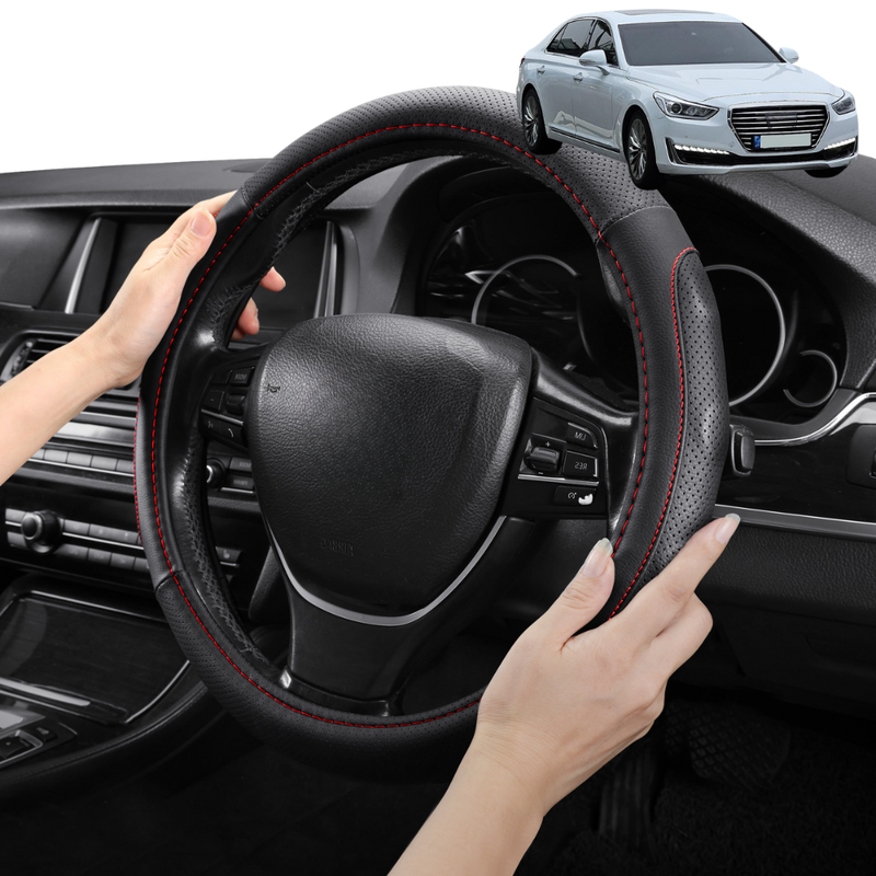 Steering Wheel Cover Pro Extra Layer for Genesis G90 2017 - 2022 (EQ900) - Breathable & Anti-Slip