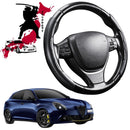 Black Samurai Segmented Steering Wheel Cover for Alfa Romeo Giulietta Auto 2010 - 2020-1