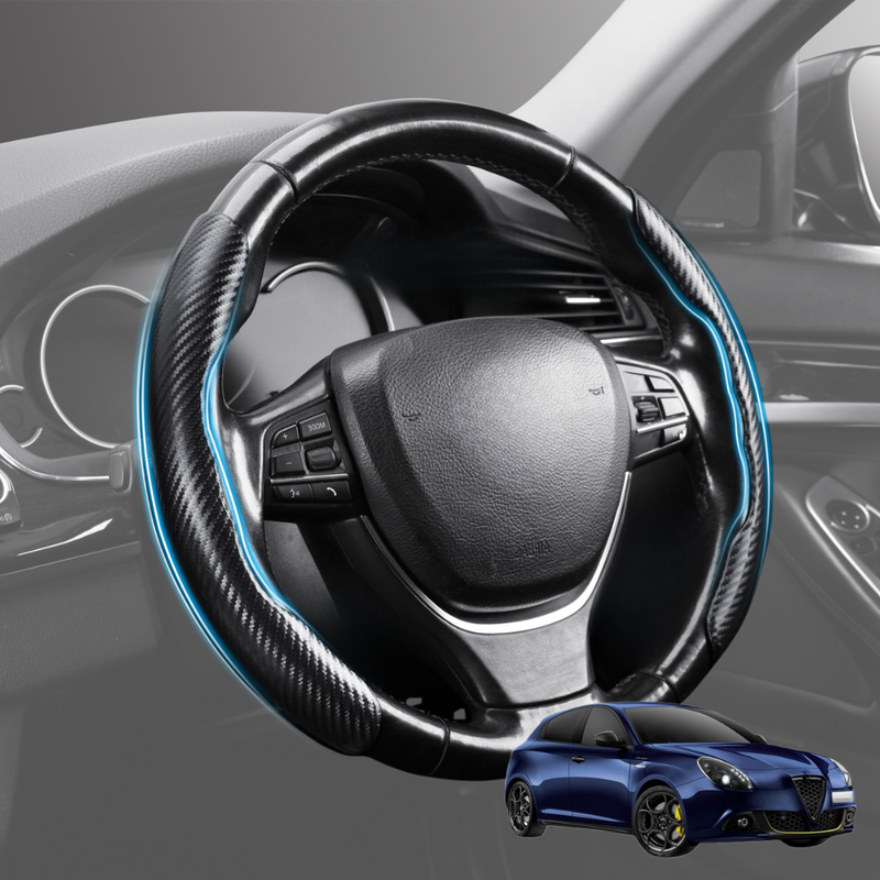 Segmented Steering Wheel Cover for Alfa Romeo Giulietta Auto 2010 - 2020 - Universal Size