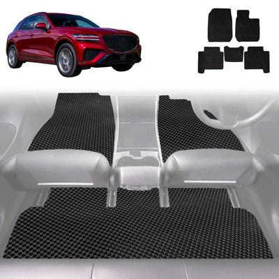 6D Diamond Car Floor Mats for Genesis GV70 2022 - Current IK - Custom-Fit Carpet Liner