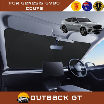 Front Windscreen Sun Shade for Genesis GV80 Coupe 2024 - Current - Standard 150 x 85 cm - Black