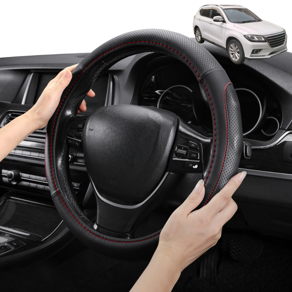 Steering Wheel Cover Pro Extra Layer for GWM Haval H2 2014-2021 - Breathable & Anti-Slip - Circle 38 cm