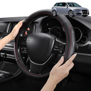 Steering Wheel Cover Pro Extra Layer for Audi A4 S4 RS4 2001-2008 (B7, B6) - Breathable & Anti-Slip - Circle 38 cm