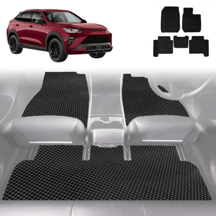 6D Diamond Car Floor Mats for GWM Haval H6GT 2021 - Current (Coupe) - Custom-Fit Carpet Liner