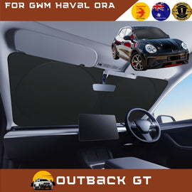Front Windscreen Sun Shade for GWM Haval ORA 2023 - Current (ES11) - Standard 150 x 85 cm - Black