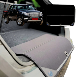 Rear Cargo Boot Bumper Protector for GWM Haval Steed Dual Cab 2017 - 2022 (Wingle 6) - Standard (72 x 55) - Black
