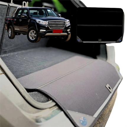 Rear Cargo Boot Bumper Protector for GWM Haval Steed Dual Cab 2017 - 2022 (Wingle 6) - Standard (72 x 55) - Black